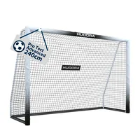 Hudora Fussballtor Pro Tect 240 Advanced Weiss/Schwarz - Detailfarbe: Schwarz - Weiss - Breite: 240 cm - Zusammenklappbar: Nein