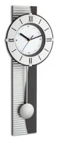 TFA Dostmann Wanduhr XXL mit Pendel, Silber - Form: Rund - Detailfarbe: Silber - Uhrtyp: Analog - Funksignal: Nein - Funktionen: Zeit - Detailmaterial: Kunststoff