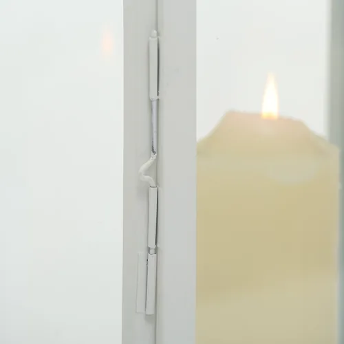 Boltze Laterne Arana lanterna Candela Trasparente, Bianco