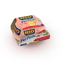 RIO mare Dose Per Pasta Knoblauch & Chili 160 g - Produkttyp: Fisch - Nährwertangabe pro: 100 g - Energiegehalt (in kj): 1426 KJ - Energiegehalt (in kcal): 344 Kcal - Fett: 30 g - Gesättigte Fettsäuren: 4.8 g