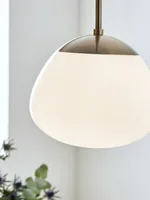 Markslöjd Pendelleuchte Rise, Ø 25 cm, E27, Antique/Weiss - Betriebsart: Netzbetrieb - Lampensockel: E27 - Farbtemperatur Kelvin: Je nach Leuchtmittel - Gesamtleistung: 40 W - Farbwiedergabeindex CRI: 0 - Dimmbar: nicht dimmbar