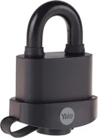 Yale Vorhängeschloss Y220B 51/18 Wetterfest Schwarz Stahl - Schlossart: Vorhangschloss - Set: Nein - Aussenanwendung: Ja