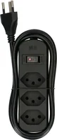 Max Hauri AG Basic Line 176878 power extension 1.5 m 3 AC outlet(s) Indoor Black