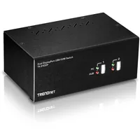 TRENDnet KVM Switch 2-Port Displayport mit Audio USB 2.0 Hub