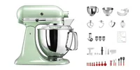 KitchenAid Küchenmaschine Artisan KSM200 Hellgrün - Funktionen: Kneten - Rühren - Schlagen - Detailfarbe: Hellgrün - Gerätetyp: Küchenmaschine - Leistungsaufnahme Betrieb: 300 W - Timerfunktion: Nein - Display vorhanden: Nein