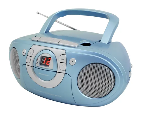 soundmaster Radio/CD-Player SCD5100BL Blau - Radio Tuner: FM - Stromversorgung: Batteriebetrieb - Netzbetrieb - Detailfarbe: Blau - Ausstattung: Kassettendeck - CD-Player - Typ: Portabler Radio