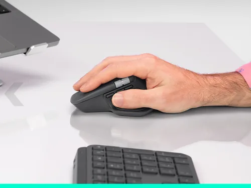 Logitech Maus MX Master 4 for Business - Maus-Typ: Business - Bedienungsseite: Rechtshänder - Maus Features: Logi Bolt-Empfänger - Detailfarbe: Graphit - Schnittstelle: Bluetooth - Verbindungsart: Kabellos