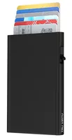 TRU VIRTU Card Case Click & Slide - Münzfach: Nein - RFID-Schutz: Ja - Farbe: Schwarz - Material: Aluminium - Verschluss: Klickverschluss