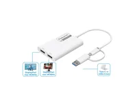 ROLINE 12.03.3207 USB graphics adapter 3840 x 2160 pixels White