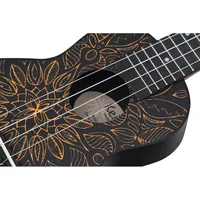 Ortega Guitars Keiki Ukulele Pack Soprano Size Super Scale Ukulele Agathis / ABS Orange Kaleidoscope - K2SS-OKC