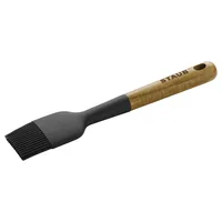 Staub Backpinsel 22 cm, Schwarz/Braun - Borstenmaterial Backpinsel: Silikonborsten - Detailfarbe: Braun - Schwarz - Spülmaschinenfest: Nein