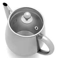 Bredemeijer Teekanne Duet Eva 1.1 Liter, Silber - Material: Edelstahl - Filtertyp: Edelstahlfilter - Fassungsvermögen: 1.1 l - Kompatible Kochfelder: Manuell - nicht für Kochfelder