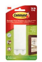 Command Klebepad Command L, 4 Set Weiss - Eigenschaft: Fest - Geeignete Oberflächen: Beton - Fliesen - Holz - Metall - Packungsgrösse: 8 Stück - Art: Klebepad - Detailfarbe: Weiss