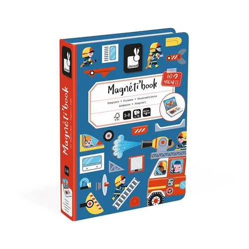 Janod Beschäftigungsspielzeug Magnetbuch Feuerwehr - Altersempfehlung ab: 3 Jahren - Material: Karton - Eigenschaften: Keine Eigenschaft - Zertifikate: Keine Zertifizierung - Detailfarbe: Mehrfarbig - Blau