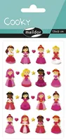 Clairefontaine Motivsticker 3D Cooky Prinzessin 1 Bogen - Motiv: Prinzessin