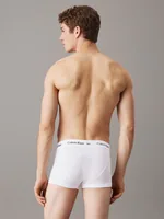 Calvin Klein Wäsche 3P Low Rise Trunk Weiss, XS - Farbe: Weiss - Detailfarbe: Weiss - Material: Baumwolle - Elasthan - Zielgruppe: Herren - Altersgruppe: Erwachsene - Produkttyp: Shorts