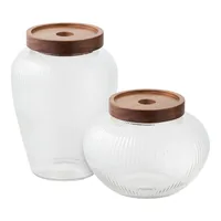 House Nordic Maya Transparent Glass, Wood 2 pc(s)