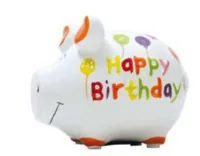 G. Wurm Spardose Happy Birthday 12.5 x 9 x 9 cm - Breite: 12.5 cm - Höhe: 9 cm - Länge: 9 cm - Produkttyp Geschenke: Spardosen - Motiv: Geburtstag