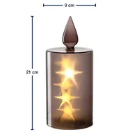 LEONARDO Kerze Silenzio LED, 24 cm, Grau - Betriebsart: Batteriebetrieb - Fernbedienung: Nein - Aussenanwendung: Optional - Anwendungszweck: Stehend - Timerfunktion: Nein - Set: Nein