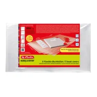 HERLITZ Buchhülle easy cover 50014750 5 Stück in Polybeutel Flexibel