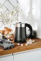 Adler AD 1372B electric kettle 0.6 L 800 W Black, Metallic