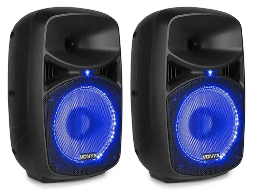 Vonyx PA-System VPS082A - Nennleistung: 400 W - Prinzip: Aktiv - Einsatzgebiete: Gastro / Gewerbe - Home-Party /-Disco - Ausstattung: Abnehmbares Mikrofon - Bluetooth Audio Streaming - USB Audio Streaming - Fernbedienbar - Anwendungsbereich: Entertainer -