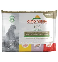 Almo Nature Nassfutter HFC Natural Multipack mit Huhn 6 x 55 g - Tierbedürfnis: Kein besonderes Bedürfnis - Geschmacksrichtung: Fisch - Zertifikate: Keine Zertifizierung - Fleischsorte: Huhn - Fisch - Futtereigenschaft: Glutenfrei - Produkttyp: Ergänzungs