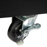 StarTech.com Mobiles Server Rack mit Griffen - rollbarer Serverschrank / Netzwerschrank - 9HE - Schrank - Schwarz - 9U - 58.4 cm (23")