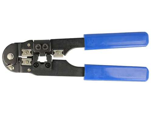 Delock Auflegewerkzeug Netzwerk Werkzeugset mit Kabeltester - Montageart: Crimpzange RJ45 (Litze) - LSA Auflegewerkzeug (Draht) - Crimpzange RJ12 (Litze) - Für Stecker: RJ45 (8 Pol) 8P2C - 8P4C - 8P6C - 8P8C - RJ12 (6 Pol) 6P6C - LSA