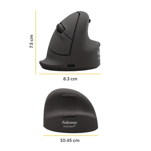 Fellowes Breyta Plus+ Ergonomic Vertikale Maus M Rechtshänder