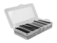 Delock Schrumpfschlauch 116-teilig Sortimentsbox, Schwarz - Detailfarbe: Schwarz - Länge: 0.1 m - Durchmesser: 4.8 mm - 12 mm - 3.2 mm - 6 mm - 8 mm - 2.4 mm - Material: Polyolefin