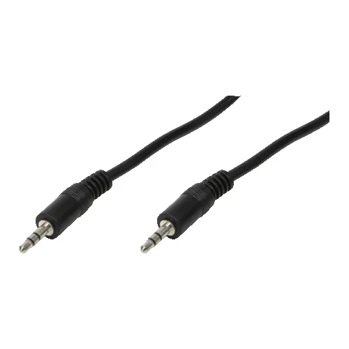 Logilink Audiokabel 1x 3,5mm -> 1x 3,5mm StSt 1.00m bk