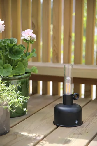 Markslöjd Astrid LED Laterne aufladbarer USB, Schwarz - Dimmbar: dimmbar - Lichtfarbe: Je nach Leuchtmittel - Zusätzliche Ausstattung: Dimmer - Leuchtenfarbe: Schwarz - Lampensockel: Keine - Gesamtleistung: 2 W