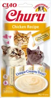 CIAO Churu Katzen-Snack Pürees Huhn, 4 x 14 g - Snackart: Flüssig - Tierbedürfnis: Kein besonderes Bedürfnis - Geschmacksrichtung: Geflügel - Zertifikate: Keine Zertifizierung - Fleischsorte: Huhn - Packungsgrösse: 56 g