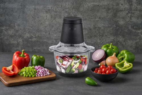 Trisa Zerkleinerer Chop Noir Transparent/Schwarz - Detailfarbe: Schwarz - Transparent - Gerätetyp: Zerkleinerer - Volumen: 1.2 l - Ausstattung: Zerkleinerer
