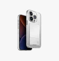 Uniq Back Cover Air Fender Hybrid iPhone 15 Pro Case Transparent - Grundfarbe: Transparent - Fallsicher: Ja - Kompatible Hersteller: Apple - Detailfarbe: Transparent - Mobiltelefon Kompatibilität: iPhone 15 Pro - Material: Thermoplastisches Polyurethan (T