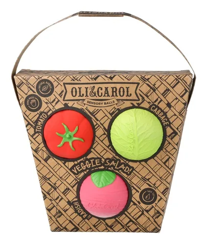 Oli&Carol Veggie Salad Baby Sensory Balls teether