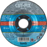 kwb Schruppscheibe CUT-FIX, Metall Ø 125 x 6.0 mm - Zubehörtyp: Schruppscheibe - Durchmesser: 125 mm - Für Material: Metall - Set: Nein