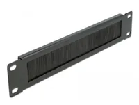 Delock Bürstenleiste 1HE , Schwarz - Detailfarbe: Schwarz