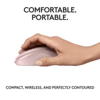 Logitech Maus M240 Silent Bluetooth - Maus-Typ: Mobile - Maus Features: Silent-Tasten - Scrollrad - Bedienungsseite: Universal - Detailfarbe: Pink - Rosa - Verbindungsart: Kabellos - Schnittstelle: Bluetooth