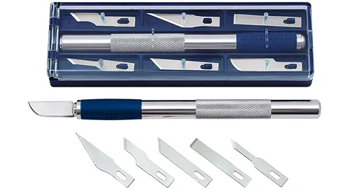 WEDO Hobbymesser-Set mit 6 verschiedenen Klingenformen silbe