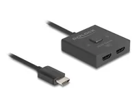 Delock Verteiler 2 Port HDMI Switch Bidirektional - Anzahl Eingänge: 2 × - Anzahl Ausgänge: 1 × - Anschluss Seite A: HDMI - Anschluss Seite B: HDMI