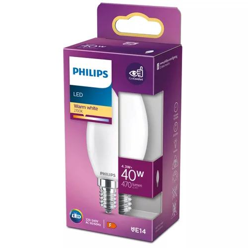 Philips 8718699763398 LED-Lampe Warmweiß 2700 K 4,3 W F
