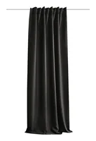 Stotz Decor AG Nachtvorhang mit Faltenband Finley 135 cm x 245 cm, Schwarz - Breite: 135 cm - Höhe: 245 cm - Eigenschaften: Keine Eigenschaft - Zertifikate: Keine Zertifizierung - Motiv: Ohne Motiv - Detailfarbe: Schwarz