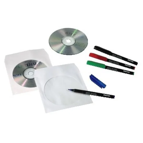 1x50 Hama CD-ROM-Papierhüllen weiss                      62671