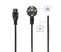 Gembird PC-186-ML12-1M power cable Black CEE7/7 C5 coupler