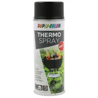 DUPLI-COLOR Hitzebeständige Sprühfarbe Thermo Spray Schwarz, 400 ml - Nachhaltigkeit: Nicht angegeben - Anwendung: Universal - Verarbeitung: Sprühen - Produkttyp: Hitzebeständige Sprühfarbe - Lebensmittelecht: Nein - Fertigmischung: Ja