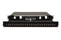 Logilink 19""Spleißbox ausziehbar, 1 HE, schwarz, Leergehäuse