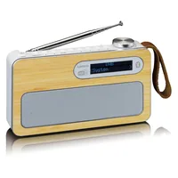 Lenco DAB+ Radio PDR-040 Bambus/Weiss - Radio Tuner: FM - DAB+ - Stromversorgung: Akkubetrieb - Detailfarbe: Beige - Weiss - Ausstattung: Sleep-Timer - Display - Weckfunktion - Senderspeicher - Typ: Portabler Radio