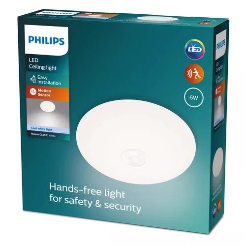 Philips Mauve Deckenleuchte IR weiss 640 lm - Leuchten Kategorie: Deckenleuchte - Betriebsart: Netzbetrieb - Lampensockel: LED fest verbaut - Farbtemperatur Kelvin: 4000 K - Dimmbar: nicht dimmbar - Farbwiedergabeindex CRI: 80